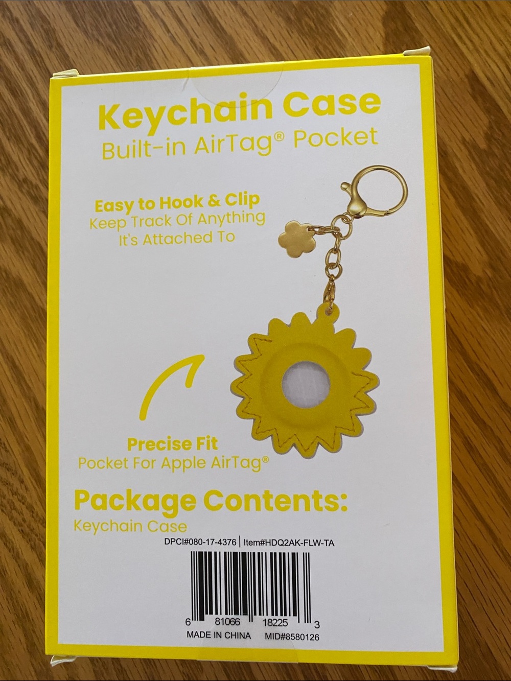 Keychain Case w/ Built-in AirTag Pocket Sunflower, Bus, Cowboy Boot Choose One - Picture 6 of 8